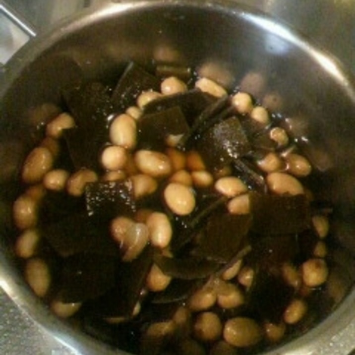 炊飯器で簡単昆布豆